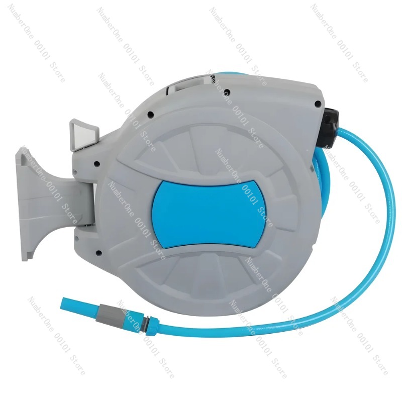 Garden Hose Reel Automatic Retractable 30M - 30メートルヘビーデューティー格納式ホースリール、壁掛け式自動伸縮、プラスチックケース付き、庭やガレージ用