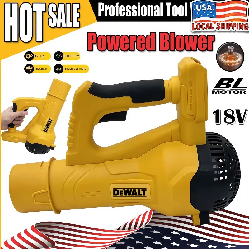 Cordless Leaf Blower Brushless 20V - DEWALT 38000RPMコードレスエアブロワー ブラシレスハンドヘルドリーフジェットターボブロワー 20Vバッテリー用電動工具