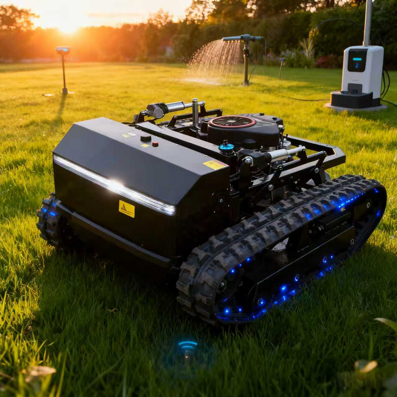 Smart Automatic Lawn Mower App - スマートアプリ遠隔操作ロボット芝刈り機、自動コードレス草刈り機、仮想フェンス、大規模庭園芝生用低騒音