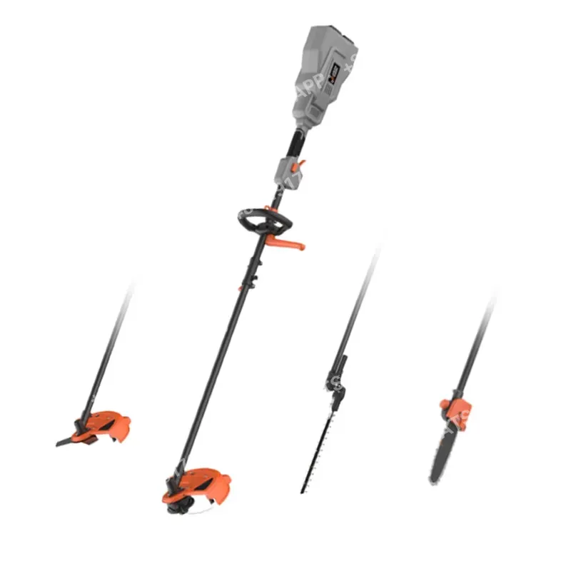 Cordless Hedge Trimmer Pole 2 In 1 - 40Vコードレス2*20Vストリングトリマー/エッジャー4-in-1マルチツールキット（ポールソー、ヘッジトリマー、コードヘッド、ブッシュヘッド用）