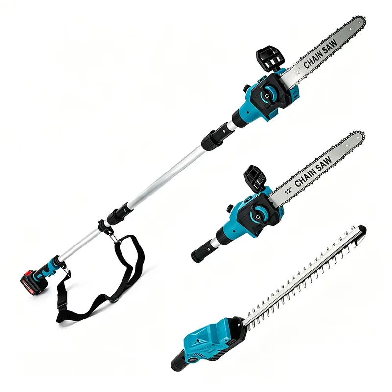 Cordless Hedge Trimmer Pole 2 In 1 - 2-in-1コードレスポールチェーンソー・ヘッジトリマー 21Vブラシレス12インチバッテリーポールソー 卸売 CE OEM サプライヤー
