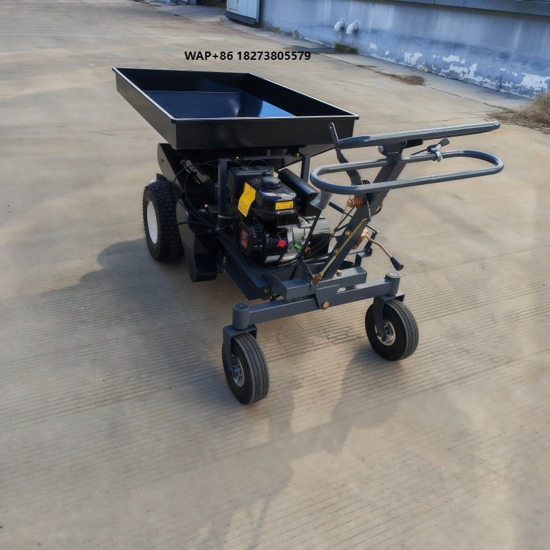 Fertilizer Spreader Walk Behind Broadcast - WIGON製、小型自走式エンジン駆動型、ギアボックス式、広範囲散布が可能な、大容量農業用肥料散布機