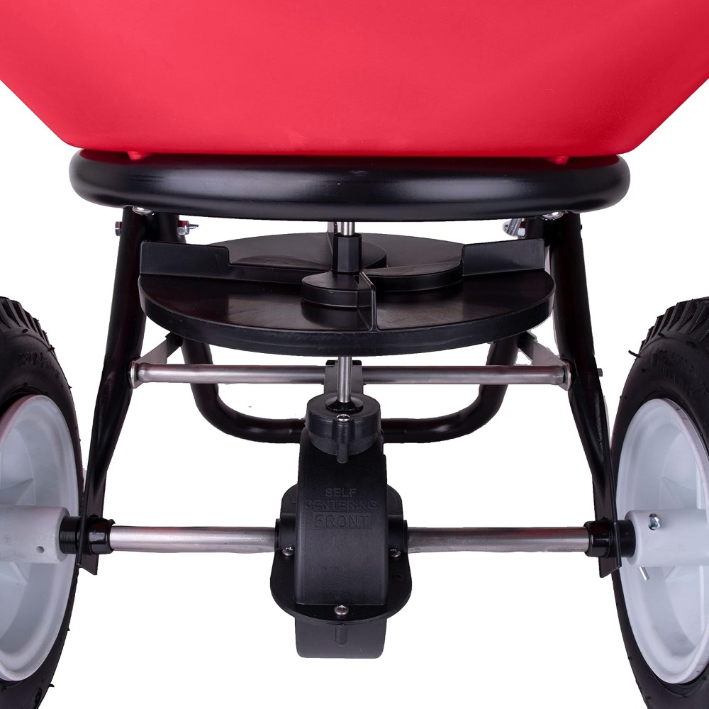 2170 商用100ポンド放送用肥料散布機。 赤い、頑丈な手 - Fertilizer Spreader Walk Behind Broadcast のレビューと価格