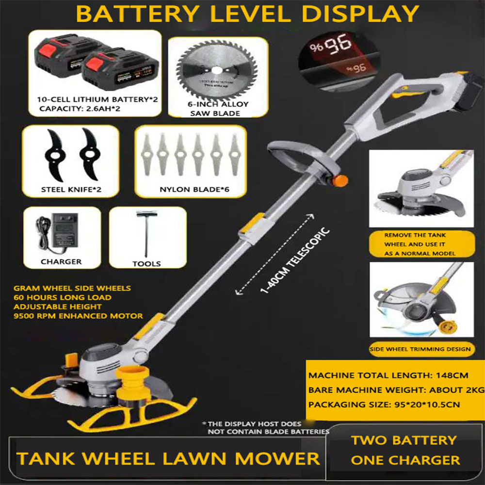 21Vコードレス電動芝刈り機、格納式家庭用草刈り機、ハンドヘ - Brushless Cordless Grass Trimmer 21V のレビューと価格