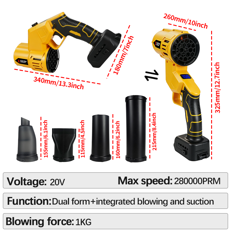 280000rpm ブラシレスコードレスリーフブロワー ター - Cordless Leaf Blower Brushless 20V のレビューと価格