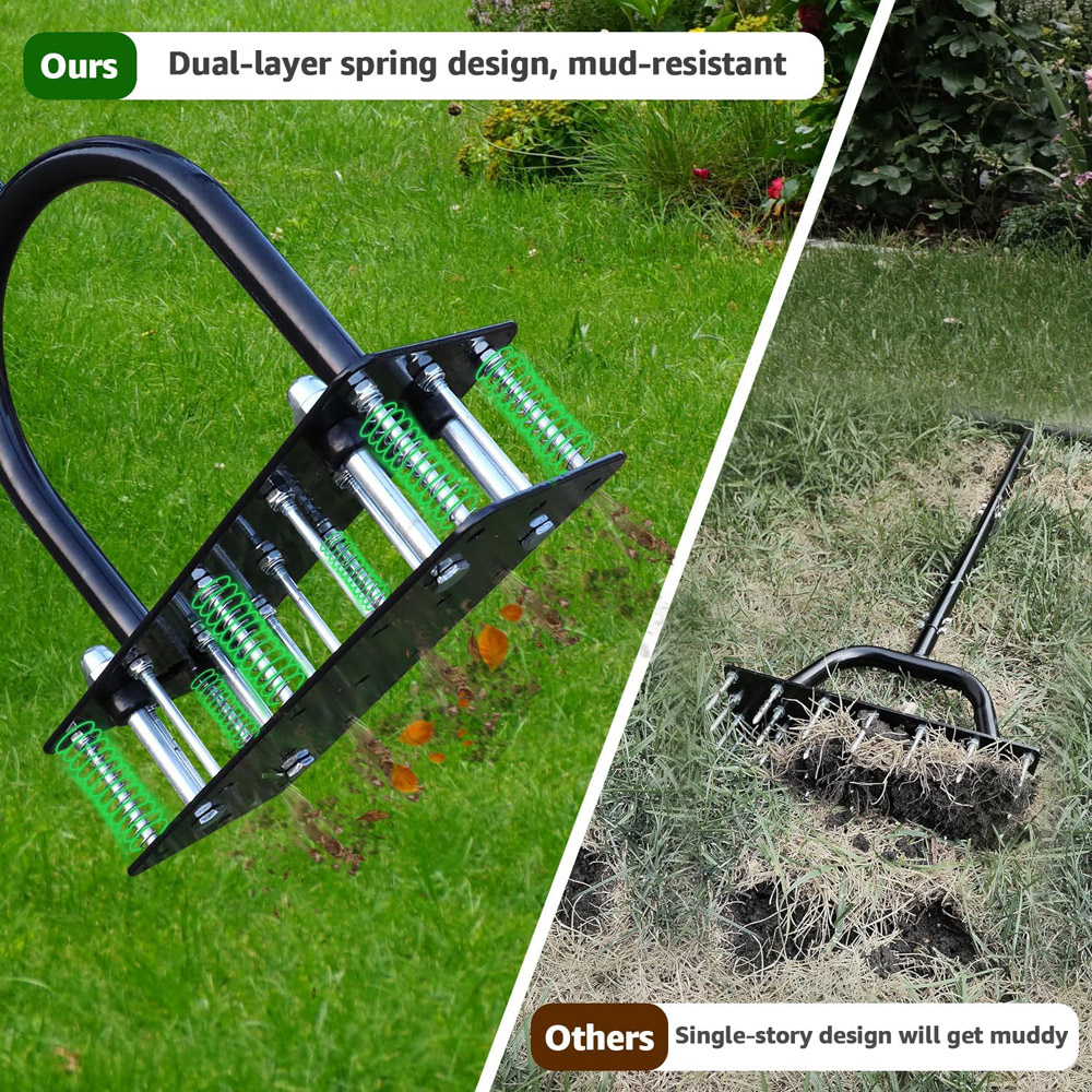 2026年式芝生エアレーター、自動汚れ・落ち葉除去設計、頑丈 - Lawn Aerator Shoes Spikes Heavy Duty のレビューと価格