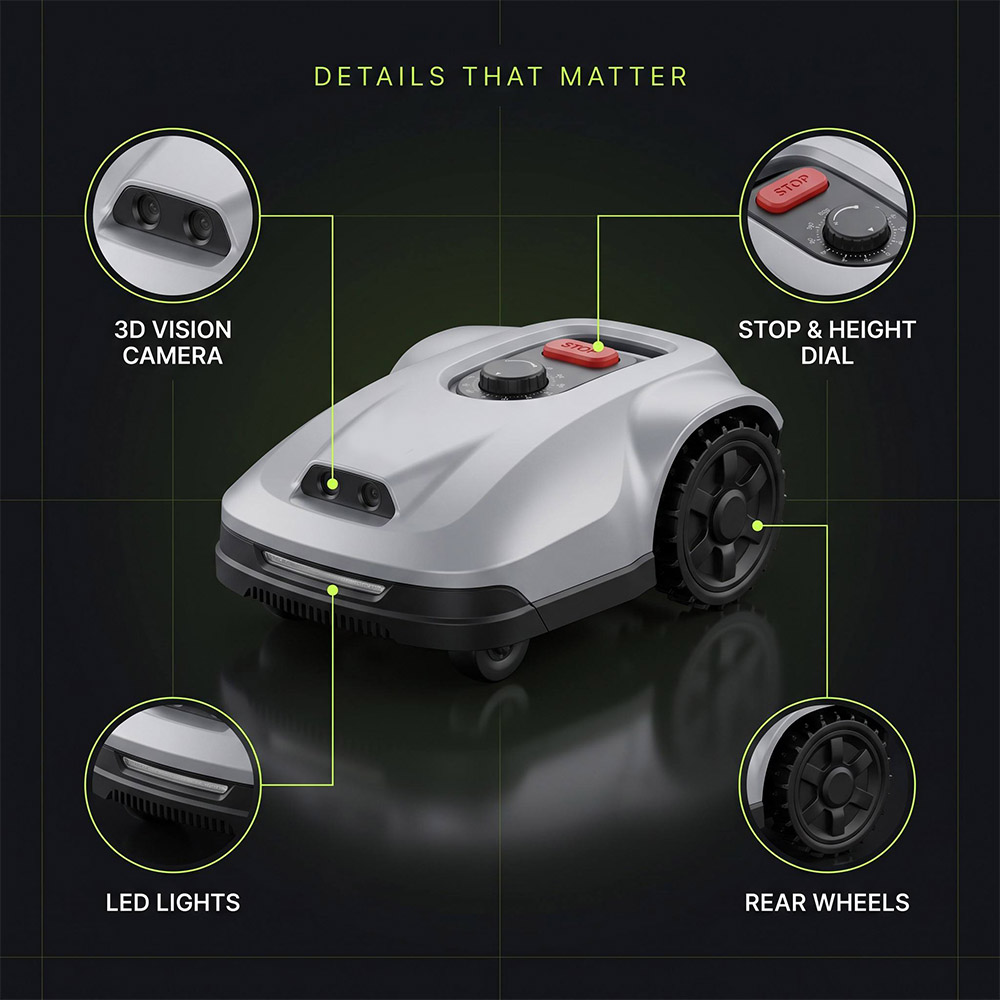 カスタマイズ可能なスマートロボット芝刈り機、アプリ制御による - Smart Automatic Lawn Mower App のレビューと価格