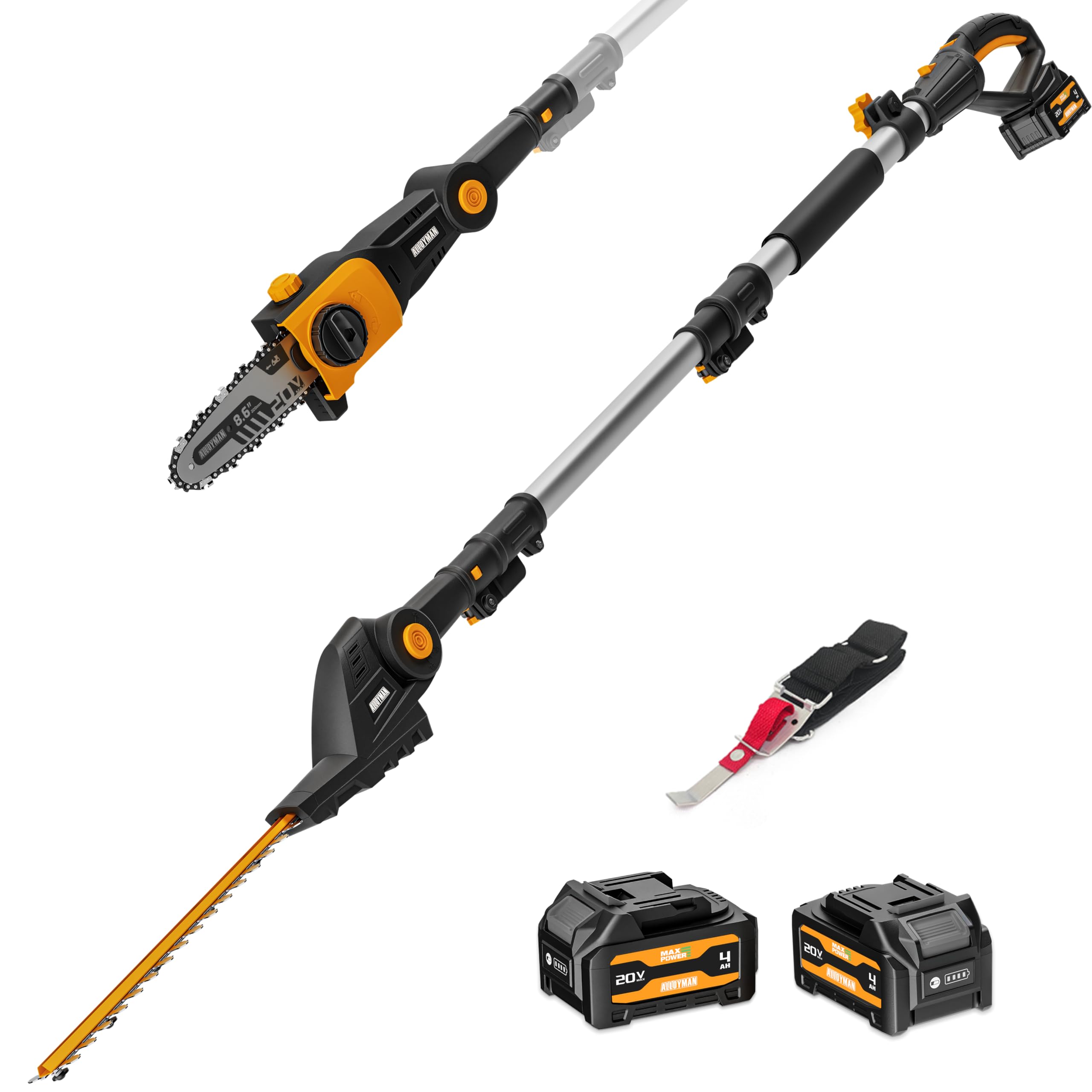 2-in-1伸縮式コードレスポール式生垣剪定機 16インチ  - Cordless Hedge Trimmer Pole 2 In 1 のレビューと価格