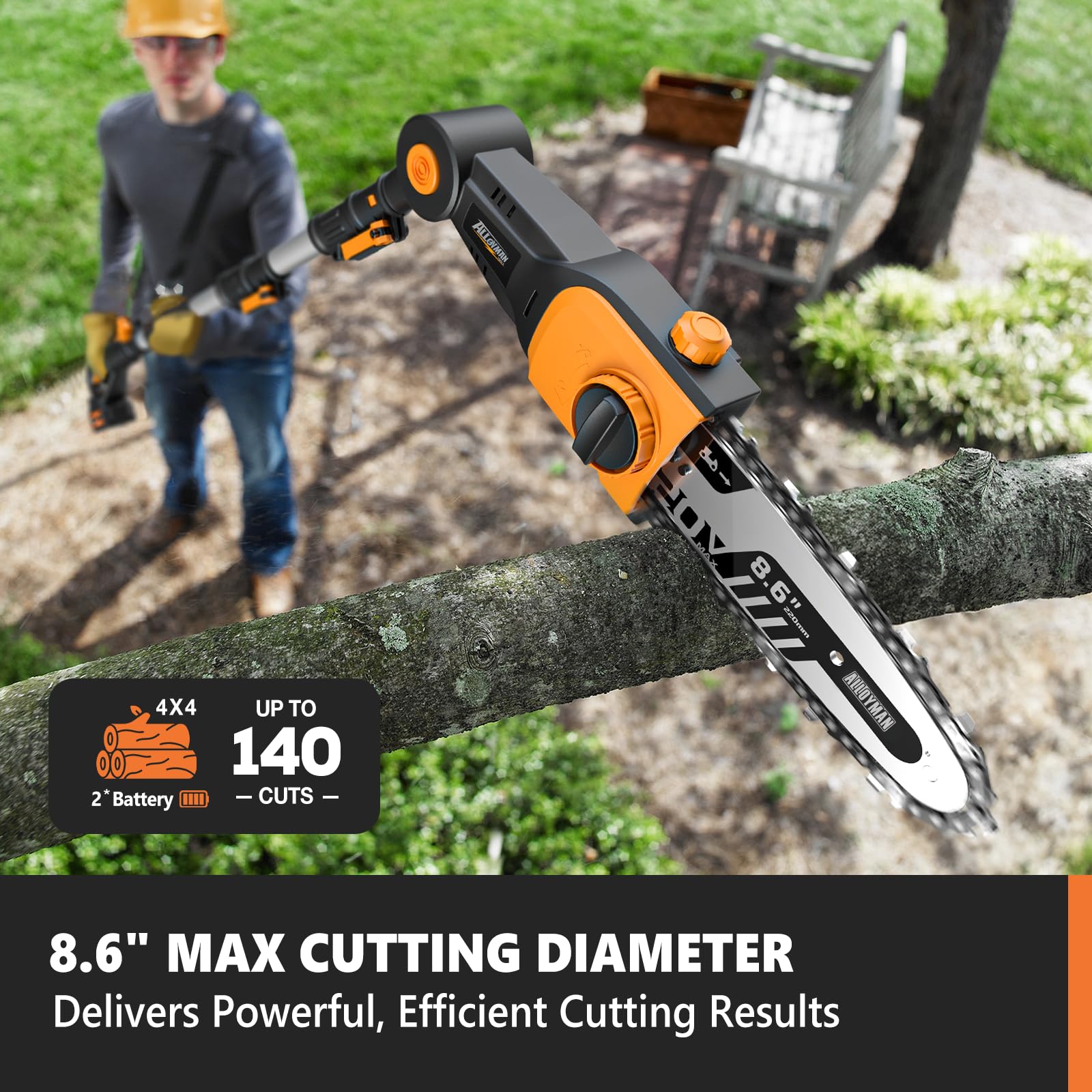 2-in-1伸縮式コードレスポール式生垣剪定機 16インチ  - Cordless Hedge Trimmer Pole 2 In 1 のレビューと価格