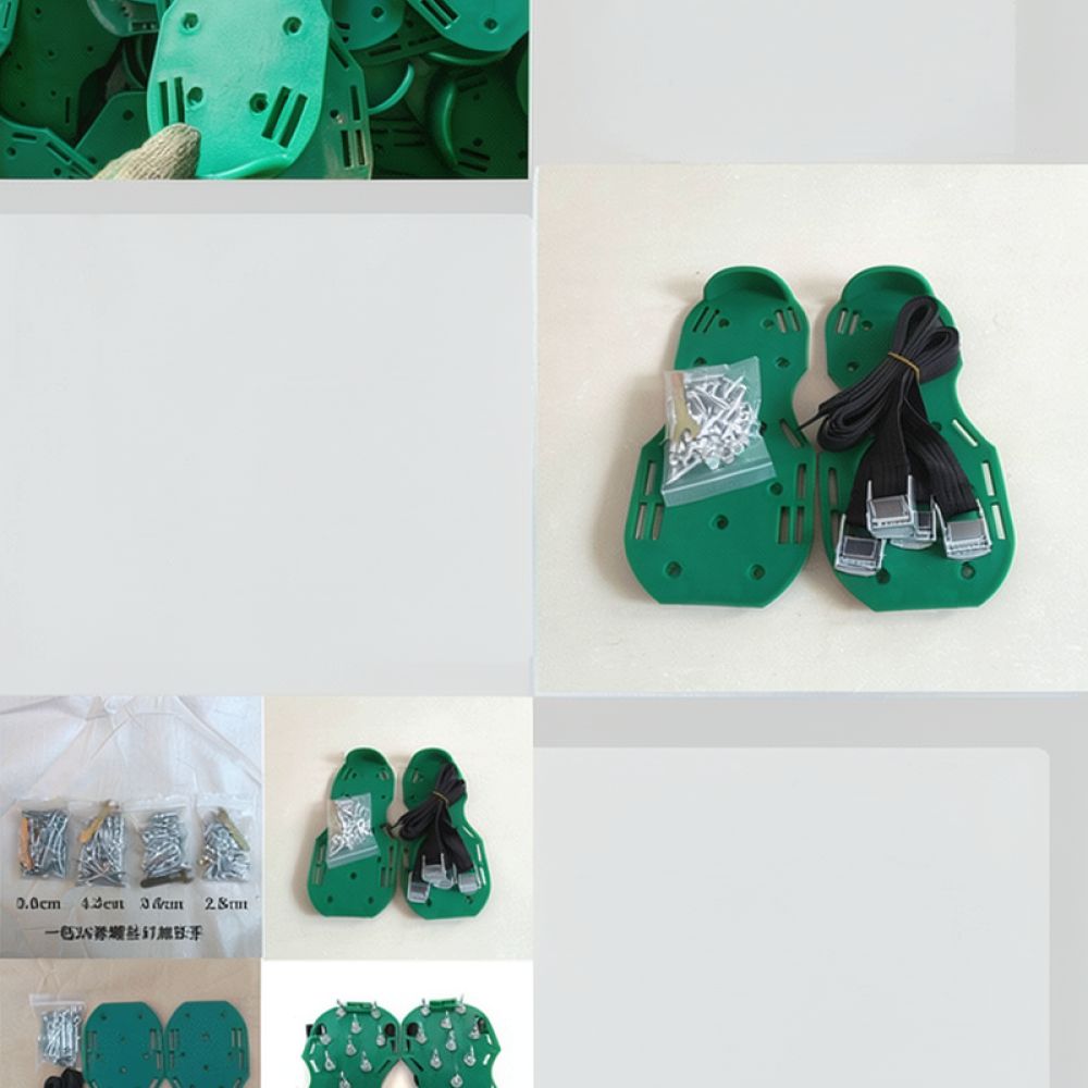 頑丈なガーデンエアレーターシューズ。芝生の手入れや造園作業に - Lawn Aerator Shoes Spikes Heavy Duty のレビューと価格