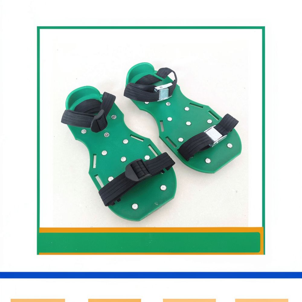 頑丈なガーデンエアレーターシューズ。芝生の手入れや造園作業に - Lawn Aerator Shoes Spikes Heavy Duty のレビューと価格
