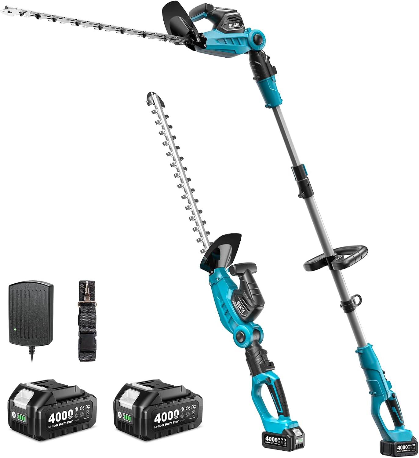 20V充電式2-in-1ヘッジトリマー兼ポールトリマー、20 - Cordless Hedge Trimmer Pole 2 In 1 のレビューと価格