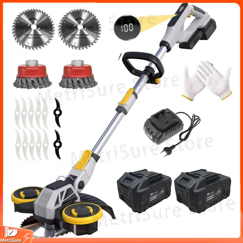 21V 900W ブラシレスコードレス草刈り機 2x4.0A - Brushless Cordless Grass Trimmer 21V のレビューと価格