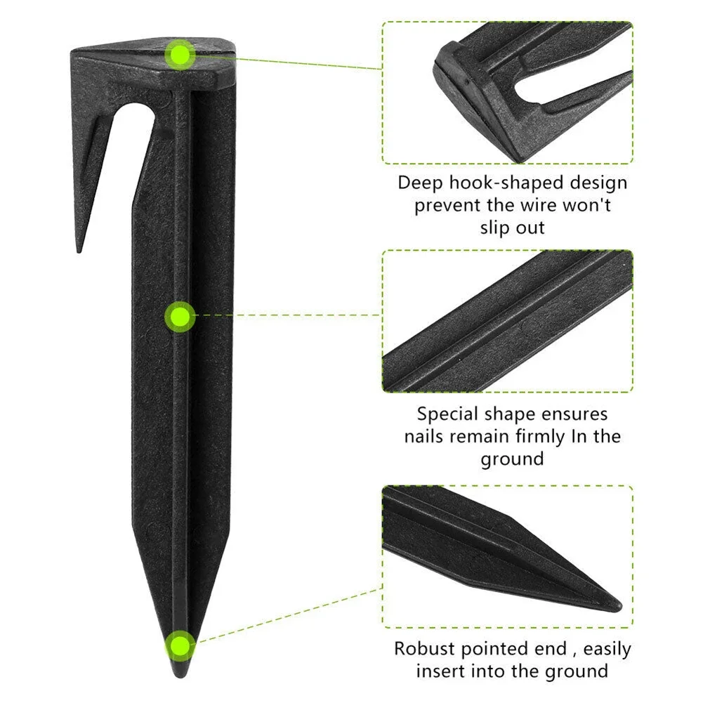 50個入り芝刈り機境界ペグ、ロボット芝刈り機用境界ケーブル固 - Boundary Wire Cable Peg Nails Lawn のレビューと価格