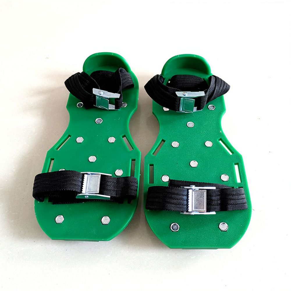 庭用芝生耕耘靴、スパイク付きサンダル。土壌の耕耘、通気性向上 - Lawn Aerator Shoes Spikes Heavy Duty のレビューと価格
