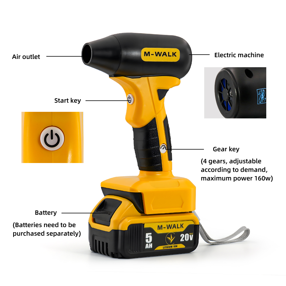 M-WALK 130000RPM ブラシレス電動ターボブロワ - Cordless Leaf Blower Brushless 20V のレビューと価格