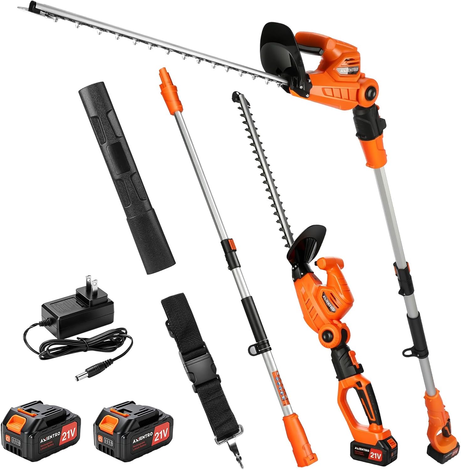 2-in-1デザインと伸縮式延長ポールを備えたコードレスヘッ - Cordless Hedge Trimmer Pole 2 In 1 のレビューと価格