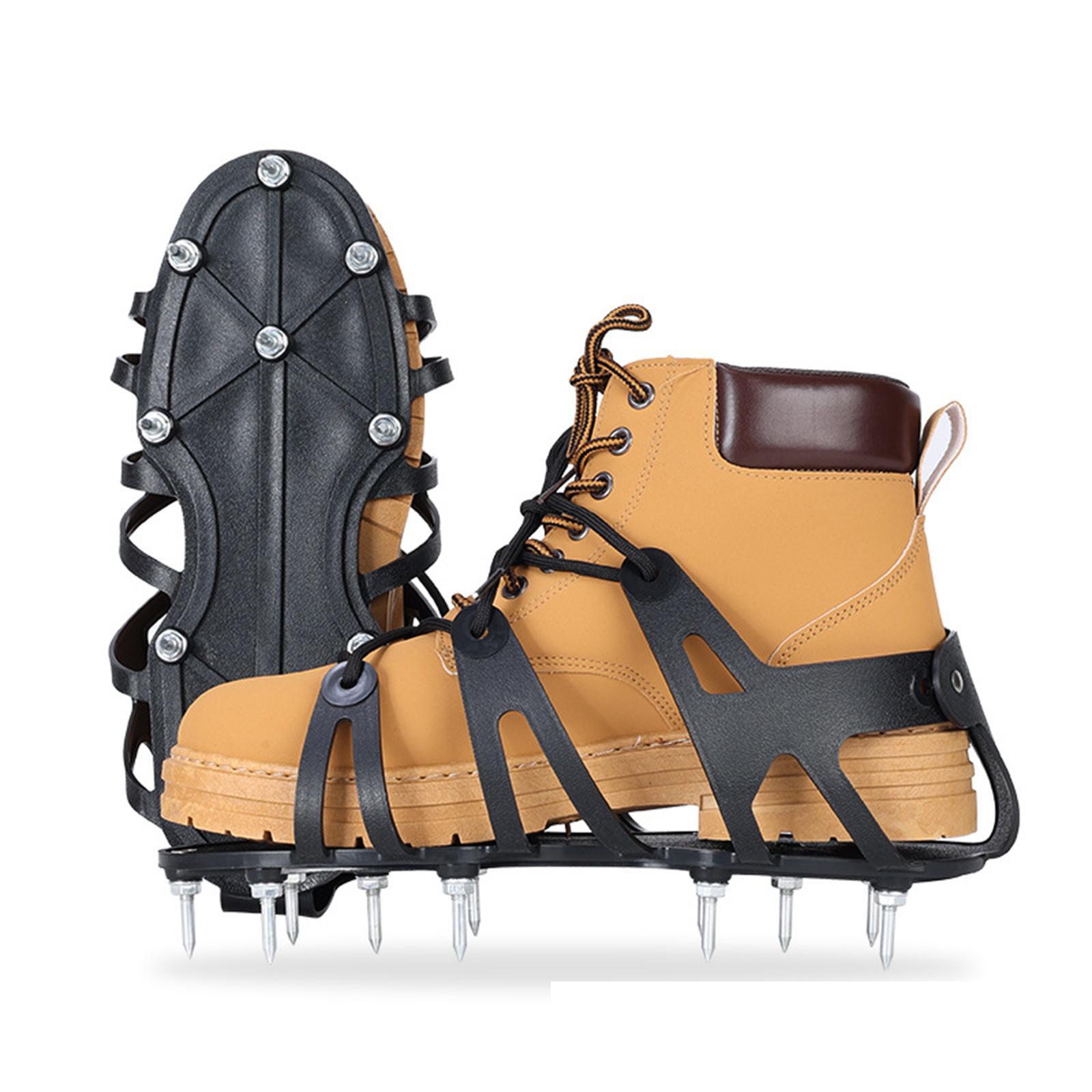 2個入り、スパイク付き芝生用エアレーターシューズ。実用的で耐 - Lawn Aerator Shoes Spikes Heavy Duty のレビューと価格