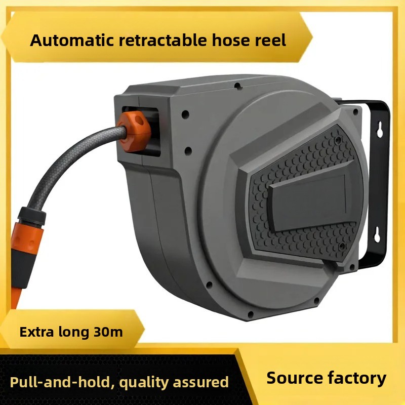 30m自動巻き取り式壁掛けガーデンホースリール、自動巻き戻し - Garden Hose Reel Automatic Retractable 30M のレビューと価格