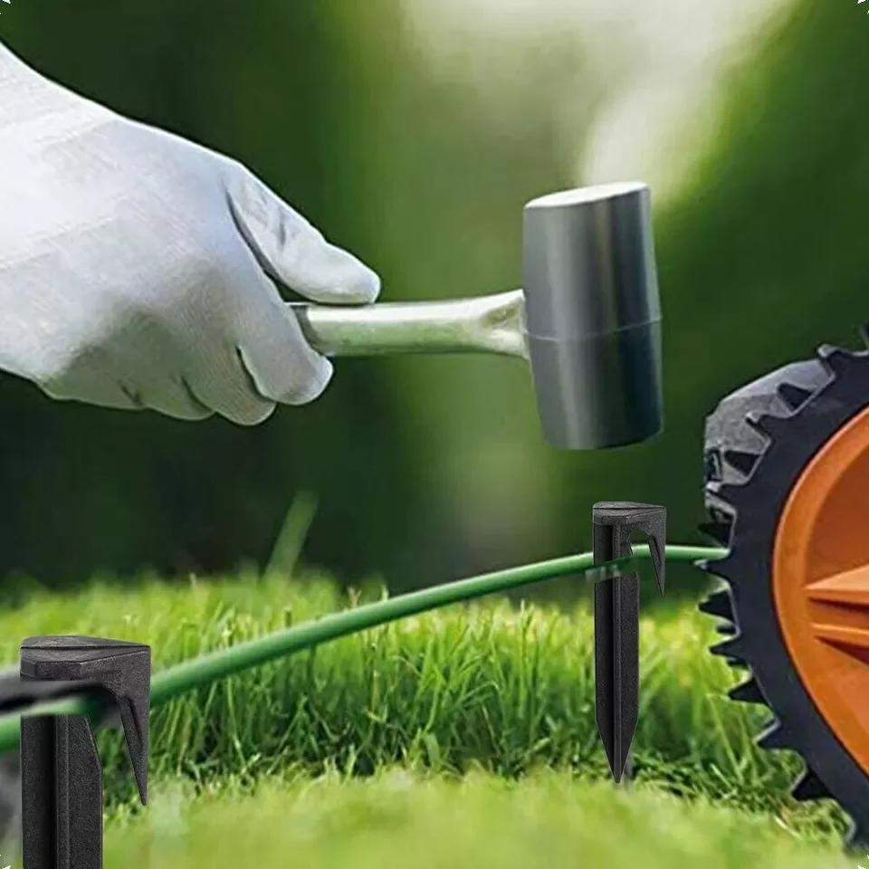 ロボット式芝刈り機用、周囲境界ケーブル固定用ワイヤー杭 85 - Robotic Lawn Mower Boundary Wire のレビューと価格