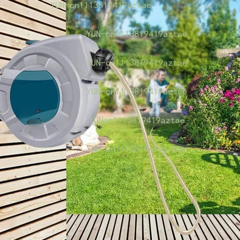 30メートル自動巻き取り式ホース収納リール 11x15mmパ - Garden Hose Reel Automatic Retractable 30M のレビューと価格